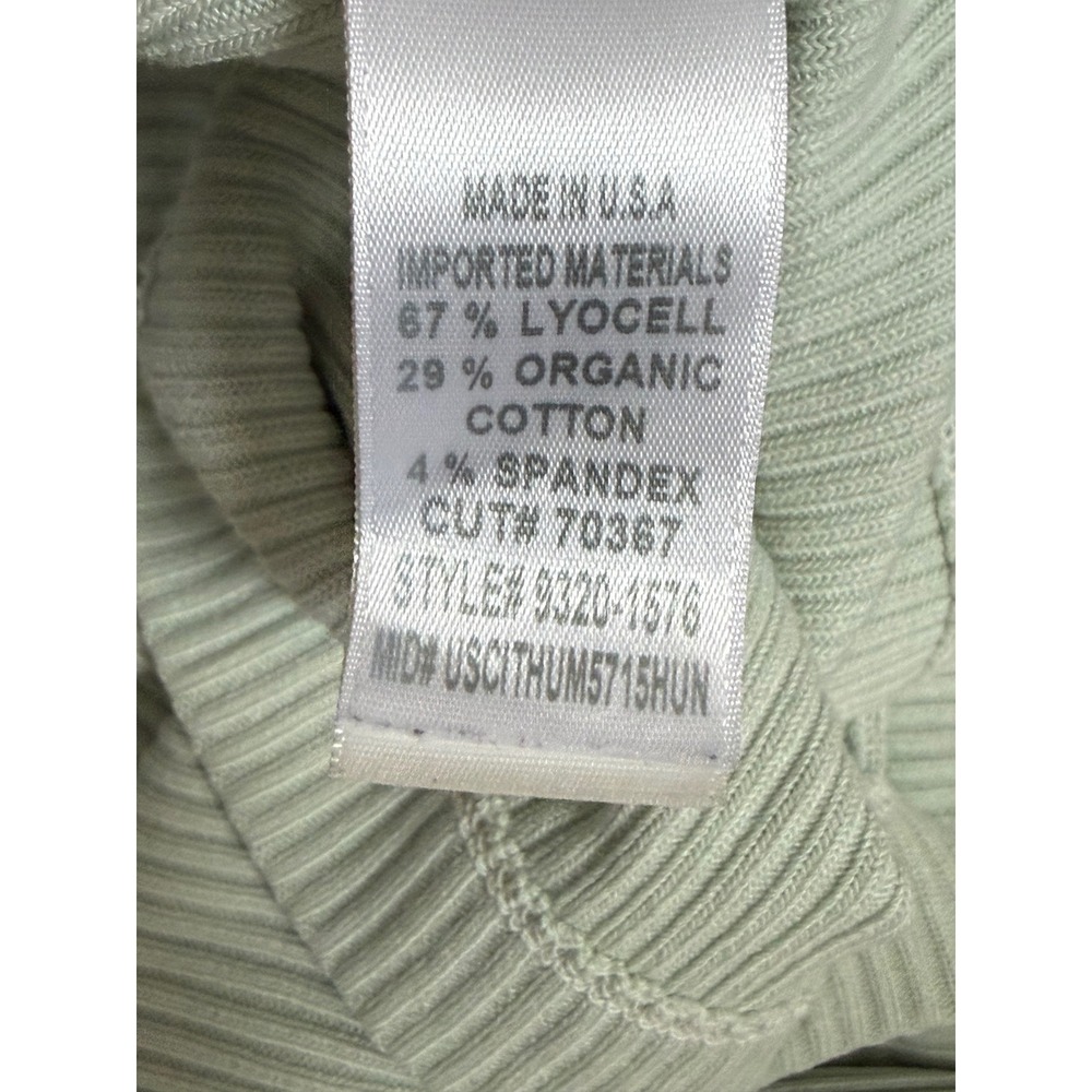 Citizens of Humanity Ribbed Long Sleeve Bina Crewneck Top in Pistachio Size S - Picture 8 of 9